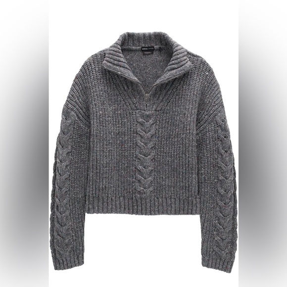 Prana Speckled Gray Knit Sweater - Picture 2 of 12